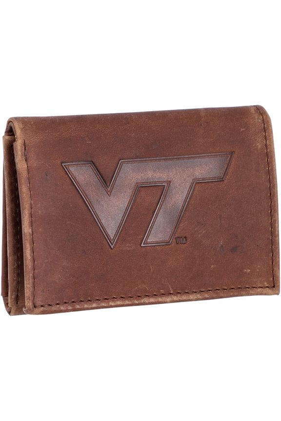 Virginia Tech Hokies Leather Team Tri-Fold Wallet