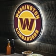 thumbnail image 1 of Washington Commanders LED XL Round Wall D-cor, 1 of 5