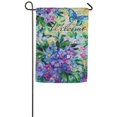 thumbnail image 1 of Evergreen Watercolor Hydrangea Suede Garden Flag, 12.5 x 18 inches, 1 of 2