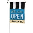 thumbnail image 1 of Evergreen We Are Open Garden Applique Flag 12.5 x 18 Inches Indoor Outdoor Decor, 1 of 3