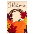 thumbnail image 1 of Evergreen Welcome Wreath Autumn Applique Garden Flag 18 by 12 Inch, 1 of 1