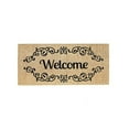 thumbnail image 1 of Evergreen Welcome scroll Sassafras Indoor Outdoor Switch Doormat 1'10"x10" Beige, 1 of 4