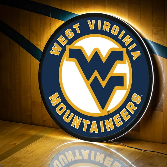 West Virginia Mountaineers LED XL Round Wall D-cor