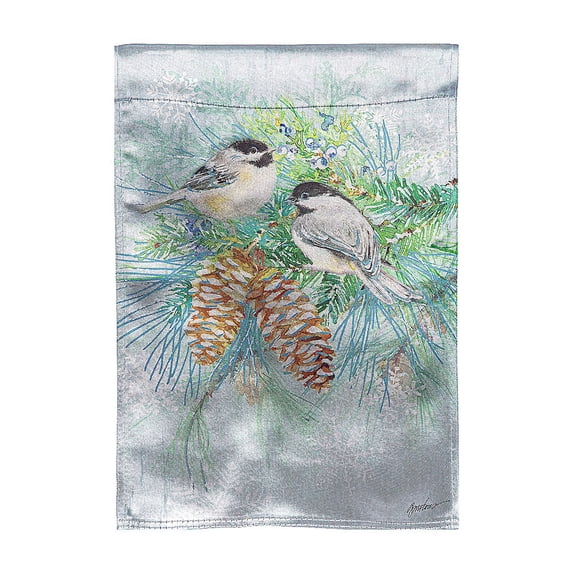 Evergreen Winter Frost Lustre Garden Flag 12 x 18 Inches Indoor Outdoor Decor