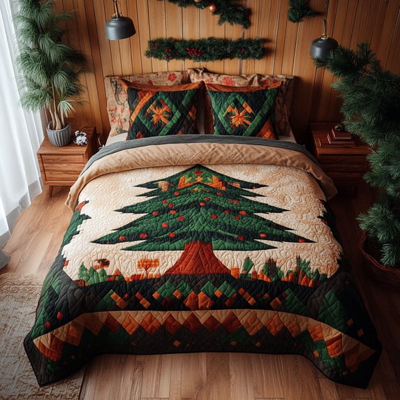 Evergreen Essentials Evergreen Wonderland Quilted Bedding Set , 3-Piece Bedding Set ...