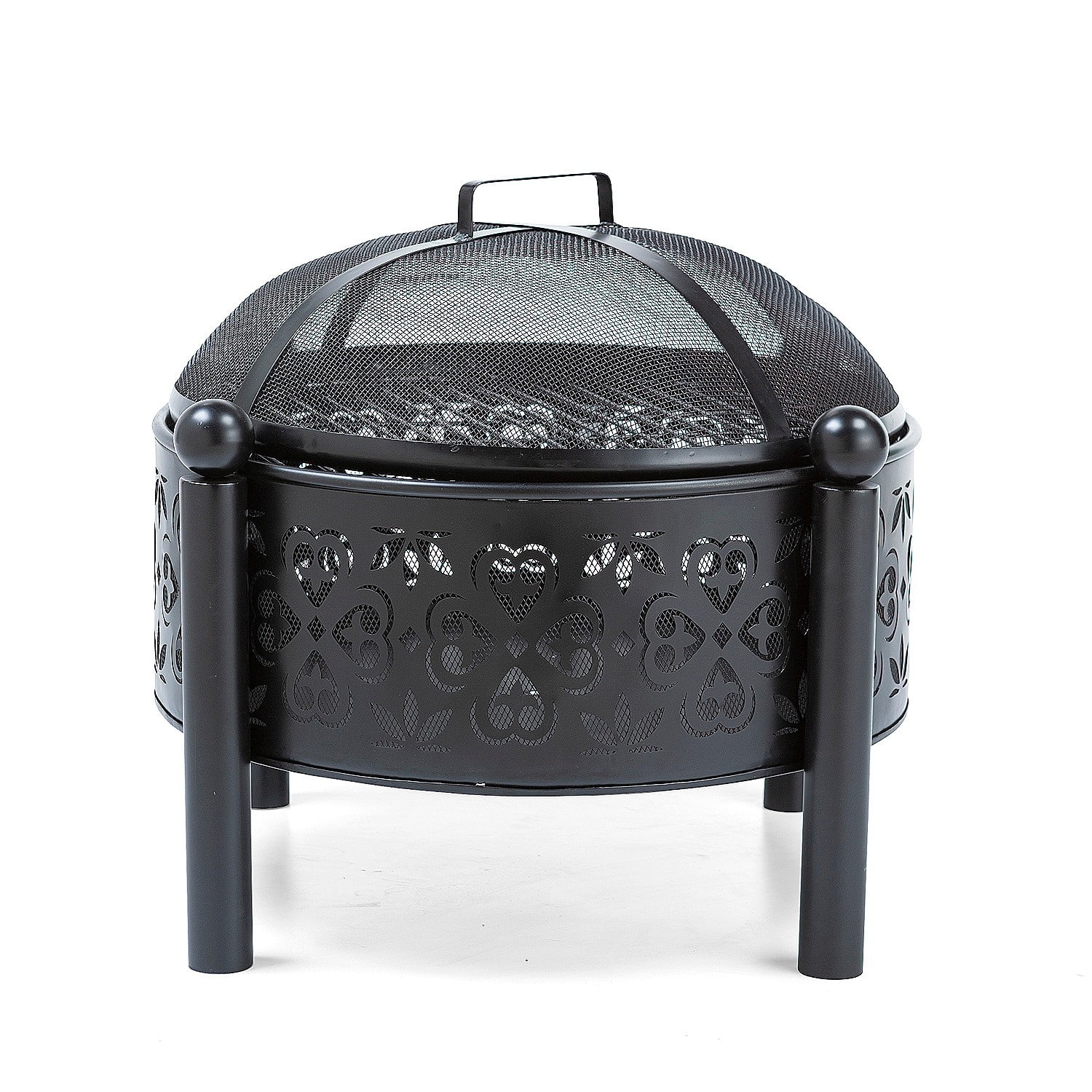 Evergreen Wood Burning Fire Pit, Tiles Pattern 28 x 22 x 28 Inches