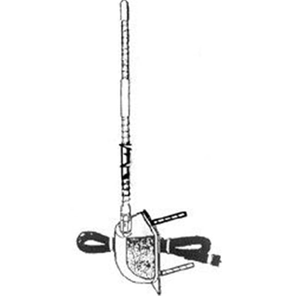 Everhardt NGP1SM 4 ft.Fiberglass No Ground Antennaenna Side Mount -White