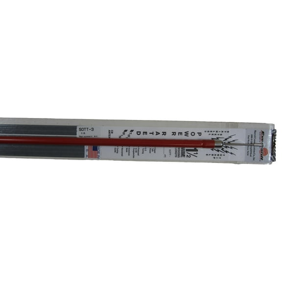 Everhardt SOTT3-R 1.5 Wave 3 ft Fiberglass Tuneable CB Radio Antenna - Red