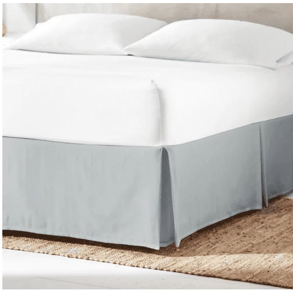 Everhome™ Sateen Cotton Full Bed Skirt in Grey