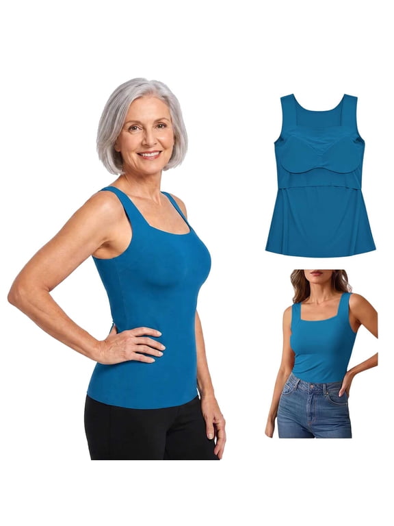 Evericharm Bratop - Thermacore Built-In Comfort Bra -Wide Strap Soft Padded Ladies Shaping Camisoles