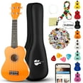 thumbnail image 1 of Everjoys 21" Soprano Ukulele Beginner Kit w/ Free Online Lesson, Gig Bag, Strap, Digital Tuner, Spare String, Picks, Polishing Cloth, Rainbow Series, 1 of 11