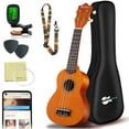 thumbnail image 1 of Everjoys 21 inch Soprano Ukulele Starter Kit w/Gig Bag,Rainbow String,Free Online Lesson,Tuner,Pick,Strap,Songbook, 1 of 10