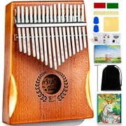 Everjoys Kalimba Thumb Piano 17 Keys, Professional Musical Instrument Finger Piano Marimbas with Portable Bag, Fast to Learn Songbook, Tuning Hammer, All in One Kit