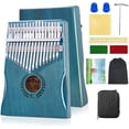 thumbnail image 1 of Everjoys Mahogany Kalimba 17 Keys Thumb Piano w/ Instruction Book, Tuning Hammer Portable Mbira Sanza Finger Piano, Gift for Kids Adult Beginners Professionals, 1 of 8