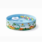 Everkeen 63" Large Foldable Swimming Pool for Kids, Hard Plastic Anti-Slip Dog Pool Indoor Outdoor Kiddie Family Pool
