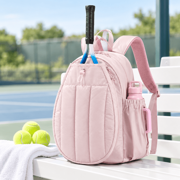 Everkeen Tennis Gym Bag for Women 3-in-1 Convertible Sports Duffle Backpack, Racket Bag with Sling Strap, Fits 2 Rackets, 40oz Tumbler, Laptop & Shoes ,PINK