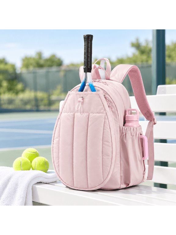 Tennis Gym Bag for Women 3-in-1 Convertible Sports Duffle Backpack, Racket Bag with Sling Strap, Fits 2 Rackets, 40oz Tumbler, Laptop & Shoes ,PINK