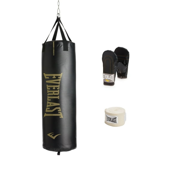 Everlast Elite 2 Nevatear Heavy Bag Kit, 100lb with Gloves, Wraps & Chain