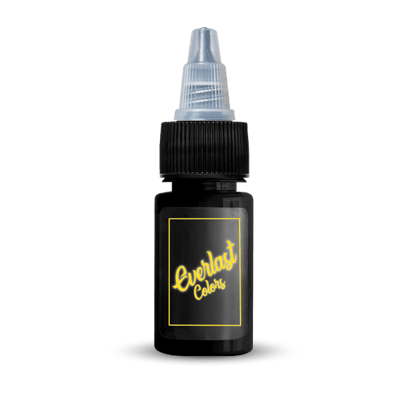 Everlast Colors Ink - Premium Organic Tattooing Pigment - Perfect For Outlining or Shading - Black Outliner - 1oz