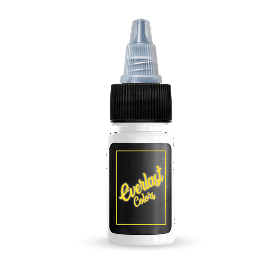 Everlast Colors Ink - Premium Organic Tattooing Pigment - Perfect For Outlining or Shading - Bright White - 2oz