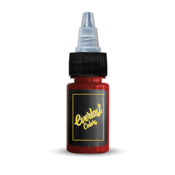 Everlast Colors Ink - Premium Organic Tattooing Pigment - Perfect For Outlining or Shading - Muted Red - 1oz