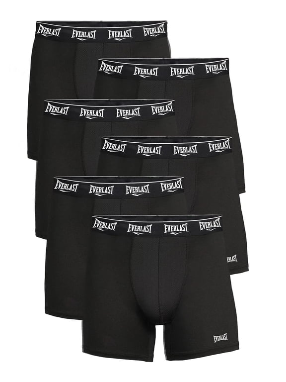 Cotton Men's Briefs Breathable Underwear for Men, Sizes S-2X, Black 6-Pack
