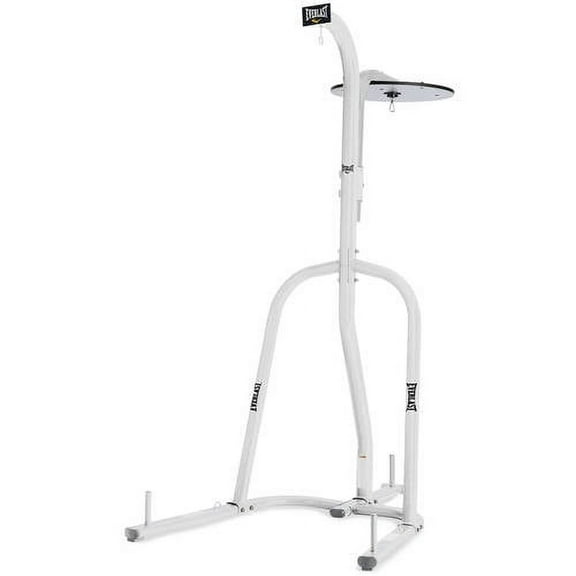 Everlast Dual Station Heavy Duty Powder Coated Steel Heavy and Speed Bag Stand, White