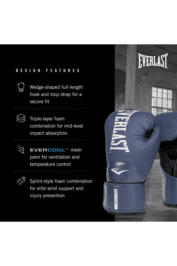 Elite 2 Boxing Gloves for Training  Navy/Black, 16 oz