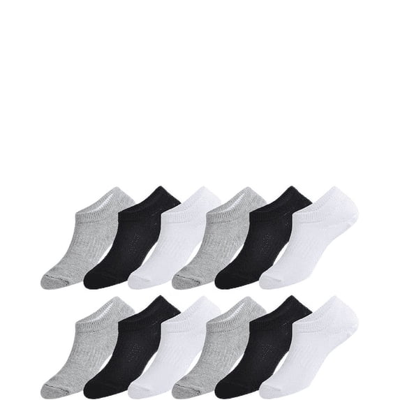Everlast Kid's Assorted 7 Pair Low Cut Black White Ankle No show Socks 6-3 (Assorted, 3 Pack (21 pairs))