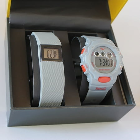Everlast LadiesDigital Multifunctional Display Watch with Digital Activity Tracker - Grey Watch with Grey Activity Tracker( EVWF023GY-SET )