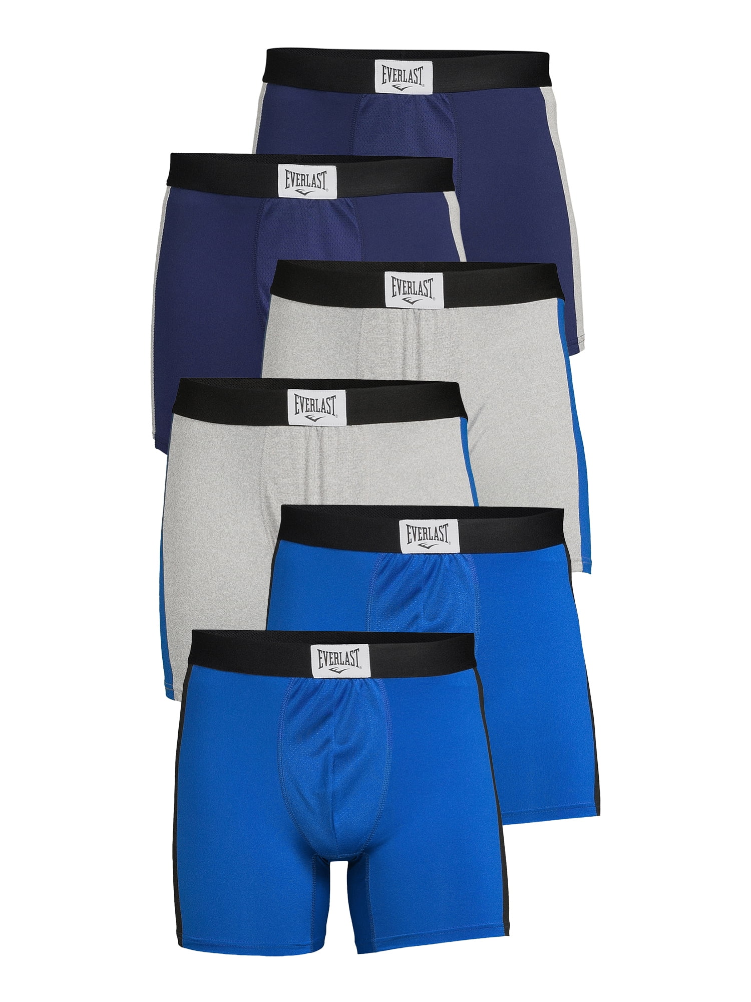 Everlast Men’s Boxer Briefs Performance Breathable Underwear for Men, 6 ...
