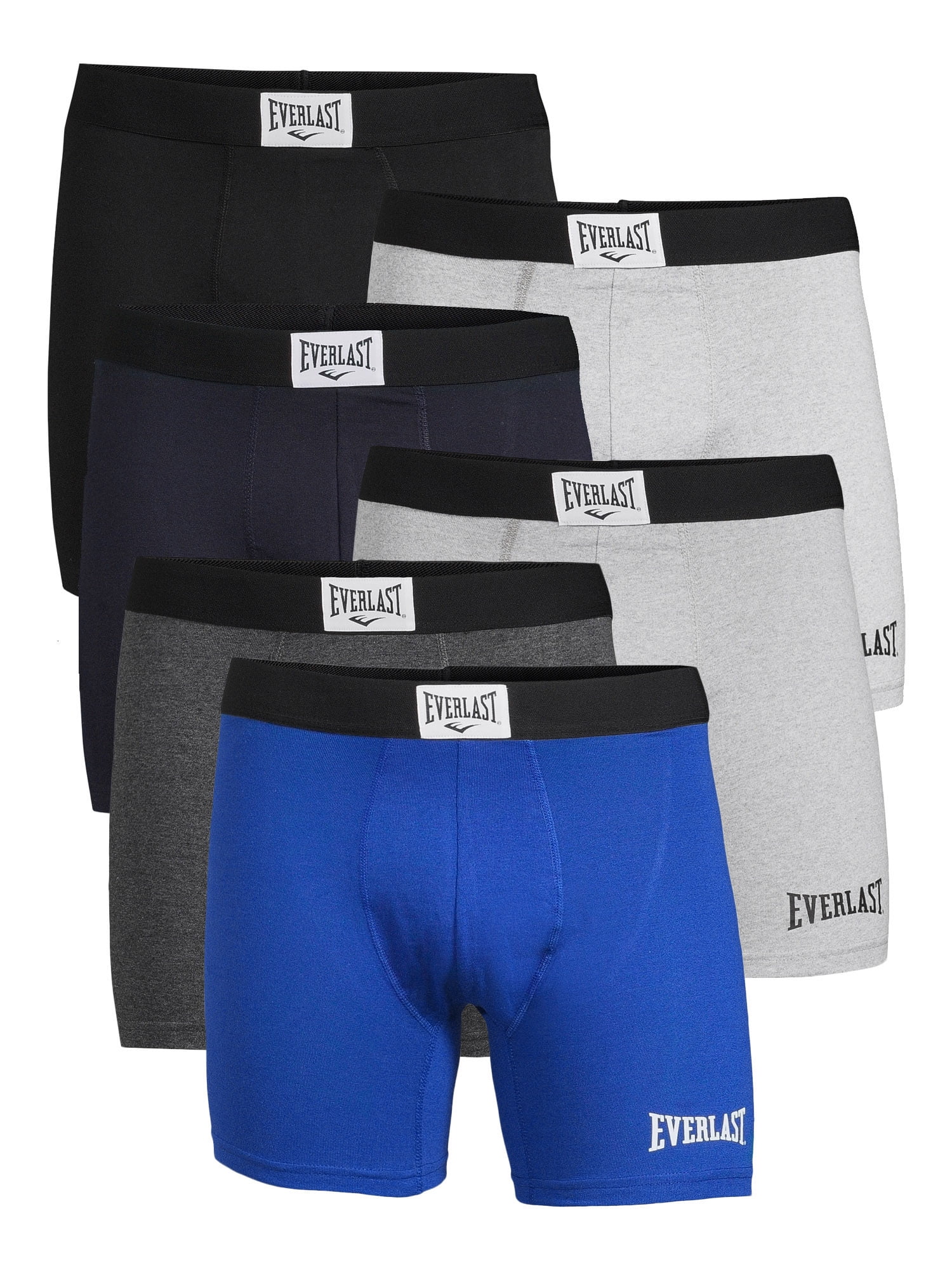 Everlast Men's Boxer Briefs Performance Breathable Underwear for Men,  6-Pack 