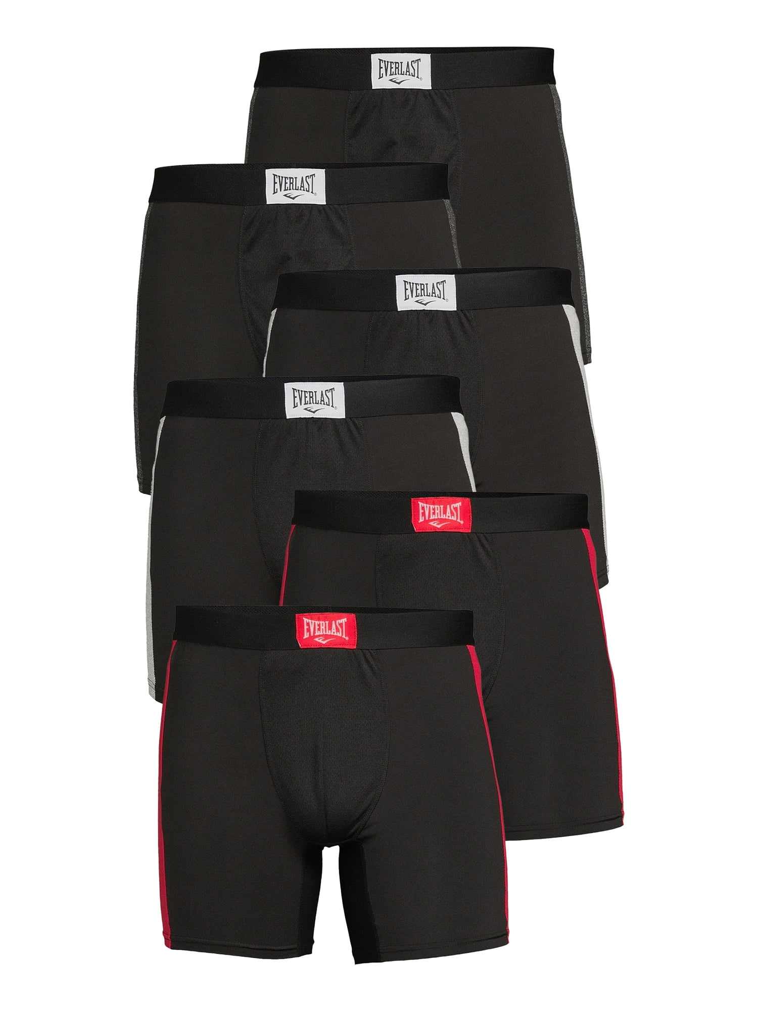 Everlast Men’s Boxer Briefs Performance Breathable Underwear for Men, 6