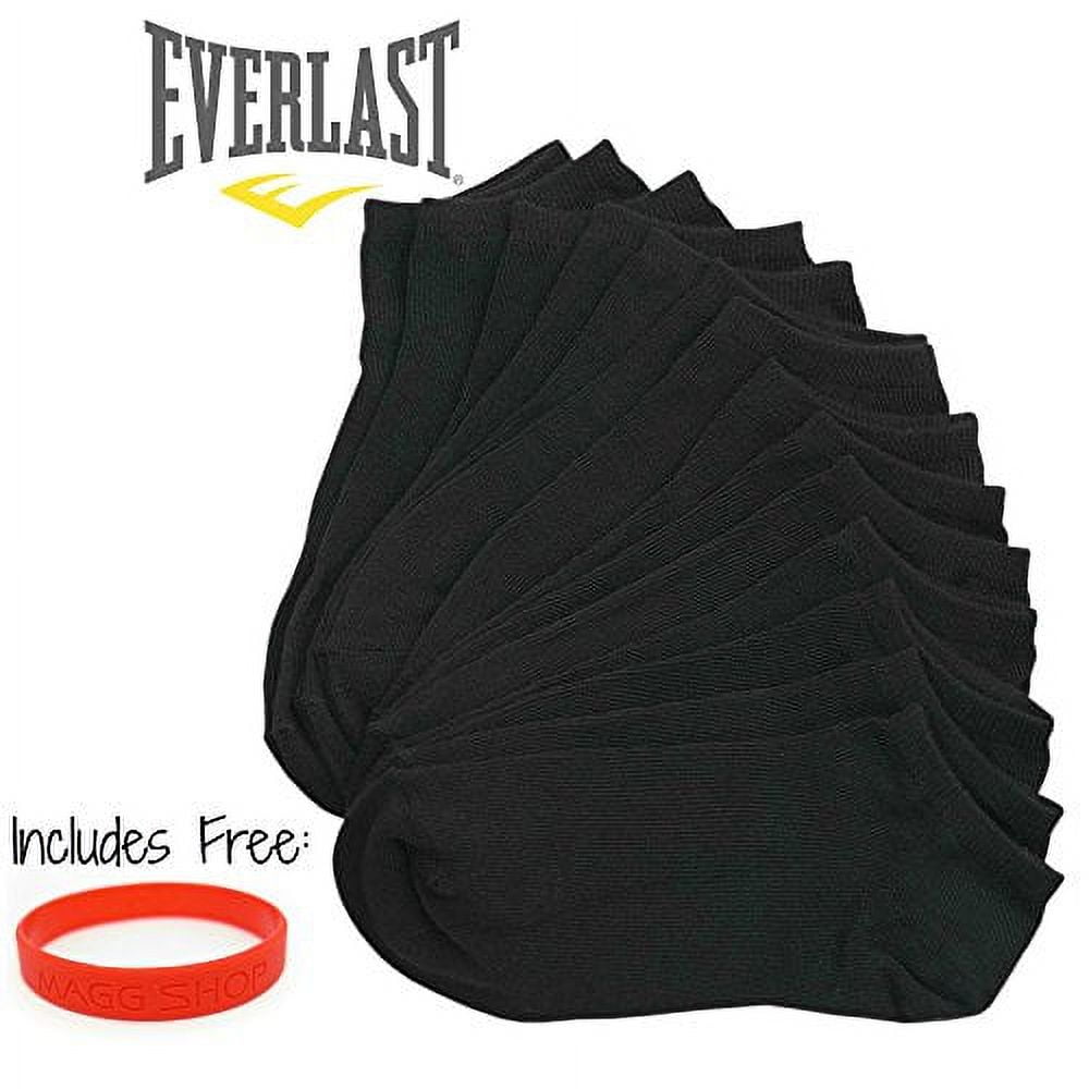 Everlast Men's No Show Athletic Ankle Socks (Pack of 7,14 or 21 pairs) (21- pack, A- Black)