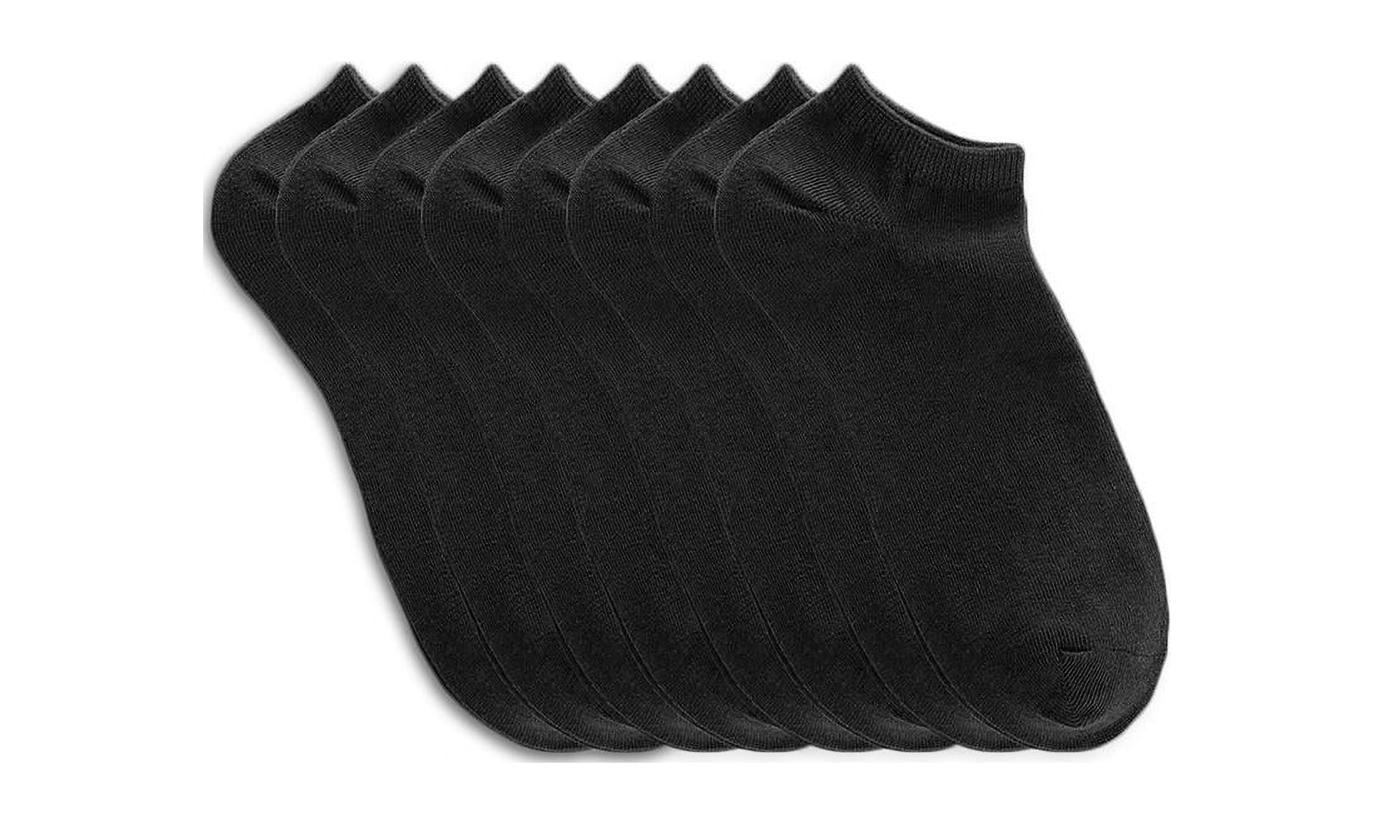 Everlast Men's No Show Athletic Ankle Socks (Pack of 7,14 or 21 pairs) (7- pack, A- Black)