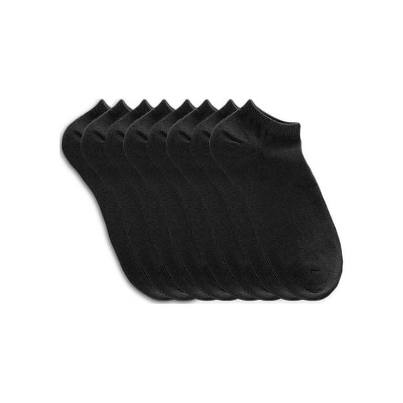 Everlast Men's No Show Athletic Ankle Socks (Pack of 7,14 or 21 pairs) (7- pack, A- Black)