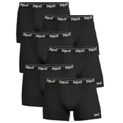 Everlast Men’s Trunks Breathable Cotton Underwear Boxers for Men, Black Large 6-Pack
