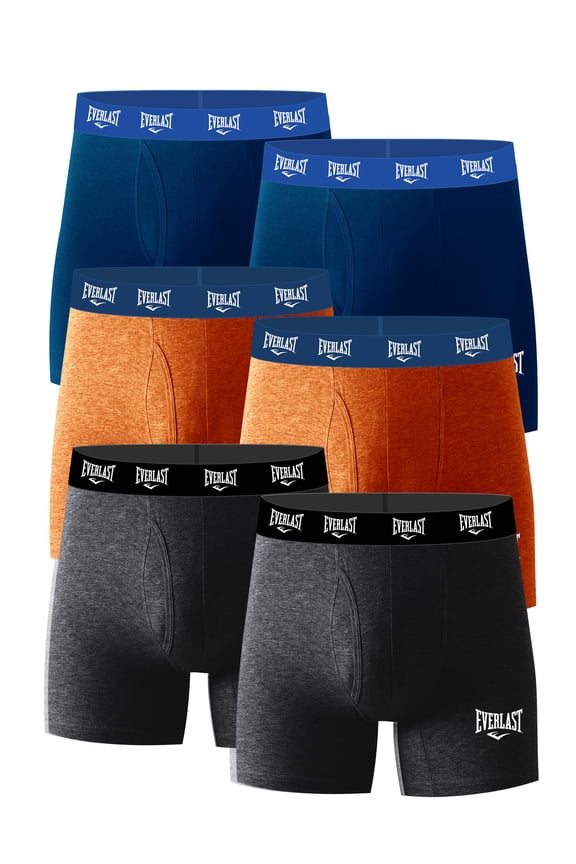 Mens Performance Boxer Brief With Fly, 6 Pack