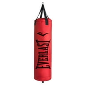 Everlast Polycanvas 80-Pound Synthetic Leather Heavy Punching Bag, Red