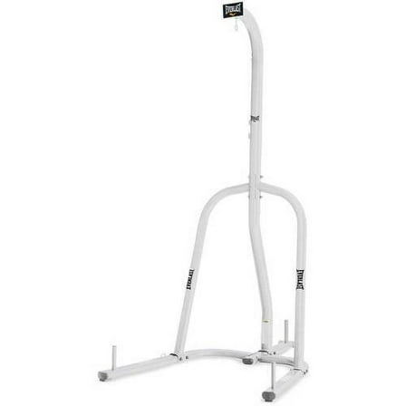 Everlast Single Station Heavy-Duty Punching Bag Stand, Powder-Coated Steel, 100 lb Capacity, White