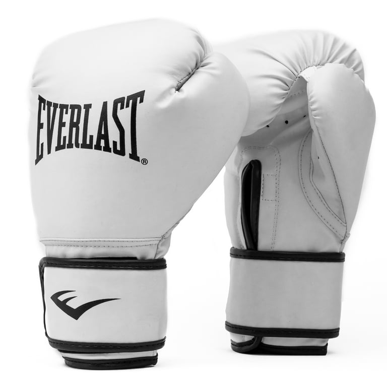 Everlast Synthetic Leather Core Training Gloves for Boxing, White