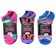 Everlast Women's Athletic socks No show Funky Colorful Funky Geometric Designs 21-Pack (Funky neon lines)