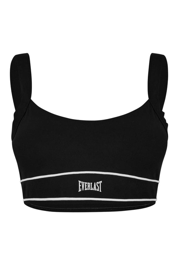 Womens Contrast Logo Medium Impact Sports Bra