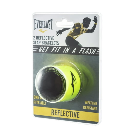 Everlast Yellow Reflective Slap Bracelet 2 pack