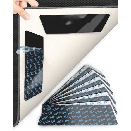 Everlasting Comfort 8-Pack Rug Grippers - Reusable Non-Slip Pads for Hardwood, Tile, & Vinyl Floors, Stops Curling & Sliding