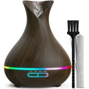 Everlasting Comfort Dark Wood Essential Oil Diffuser (400ml) - Small & Large Room Home Aromatherapy Air Scents
