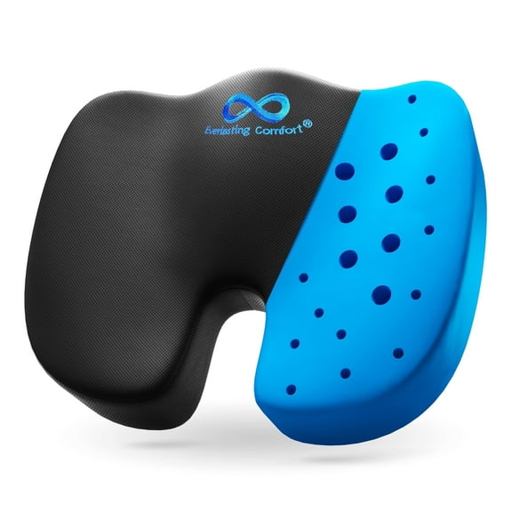 Everlasting Comfort Doctor Recommended Gel Memory Foam Seat Cushion for Office Chair & Tailbone Relief