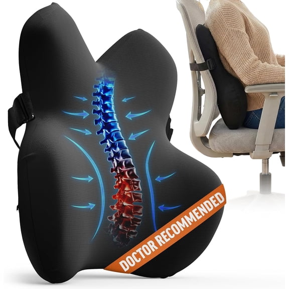 Everlasting Comfort Lumbar Support Pillow for Office, Home and Car