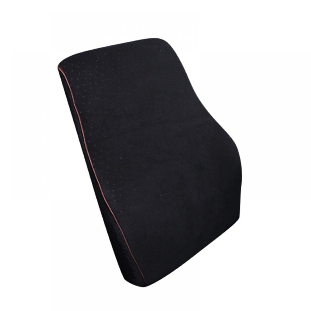 Everlasting Comfort Lumbar Support Pillow, for Office Desk Chair - Memory Foam Back Cushion, Black