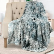 Everlasting Comfort Luxury Polyester Throw Blanket - Soft, 65”x50” (Arctic Blue)